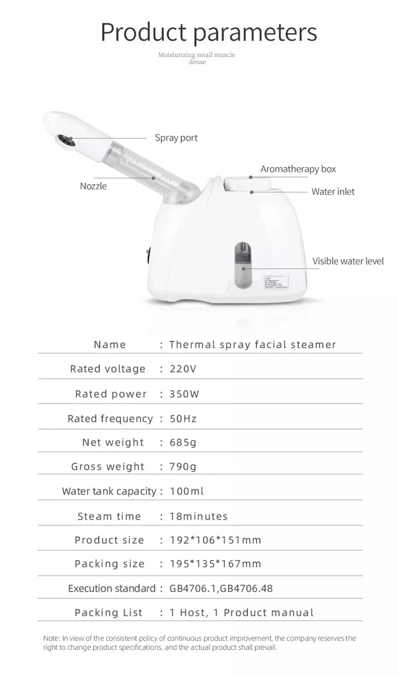 DermaLuxe™ Facial Steamer